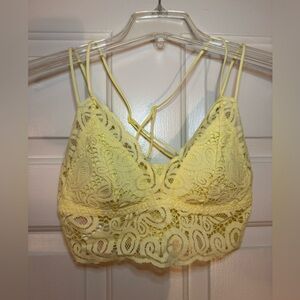 NWT Victoria’s Secret Pink yellow lace bralette